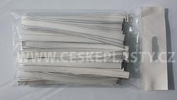 Klipovací pásek 8 mm s drátky bílý 10 cm 100 ks