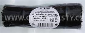 Vázací pásek s drátkem TECHNO černý dělený ve svazku 12,5 cm / 500 ks