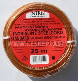 Značková vysokopevnostní šńůra na prádlo s ocelovým lankem INTRISLINE STEELCORD STANDARD 25 m