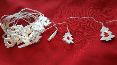 20 LED řetěz stromečky bílé